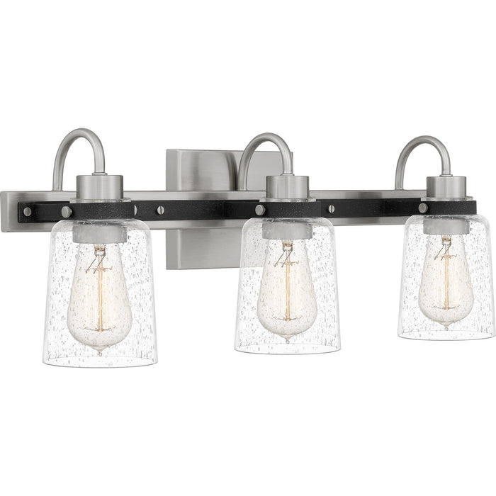 Quoizel AXE8622BN Three Light Bath, Brushed Nickel