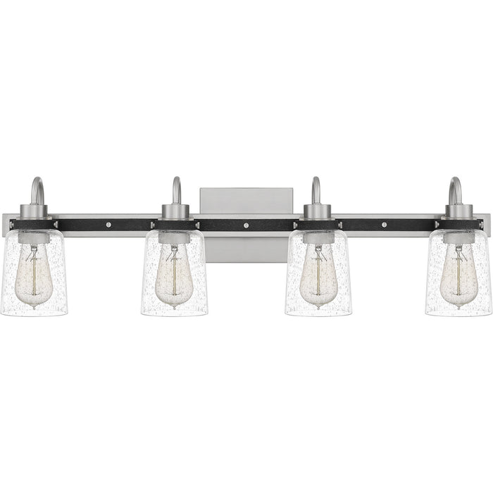 Quoizel AXE8630BN Four Light Bath, Brushed Nickel