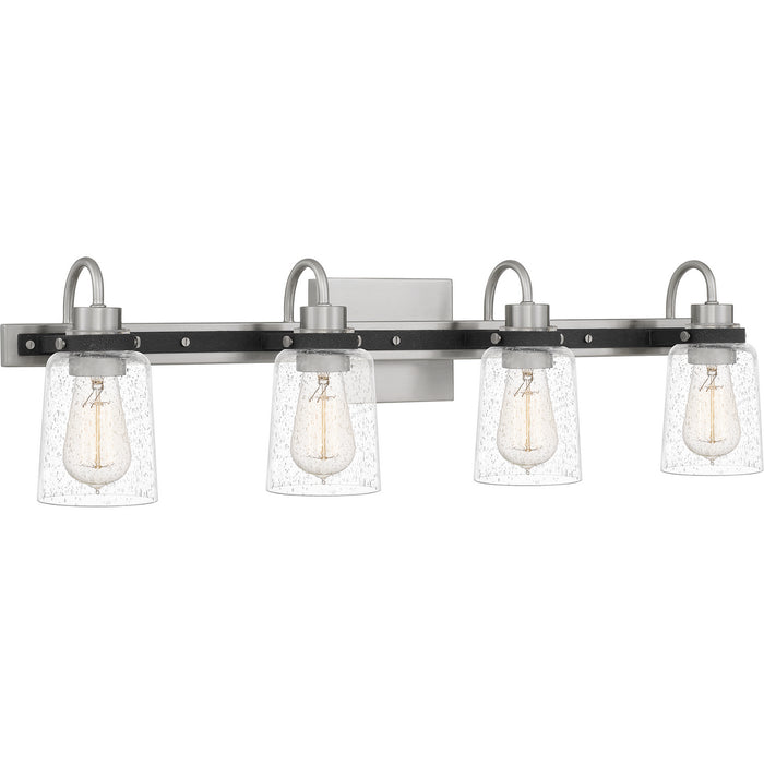 Quoizel AXE8630BN Four Light Bath, Brushed Nickel