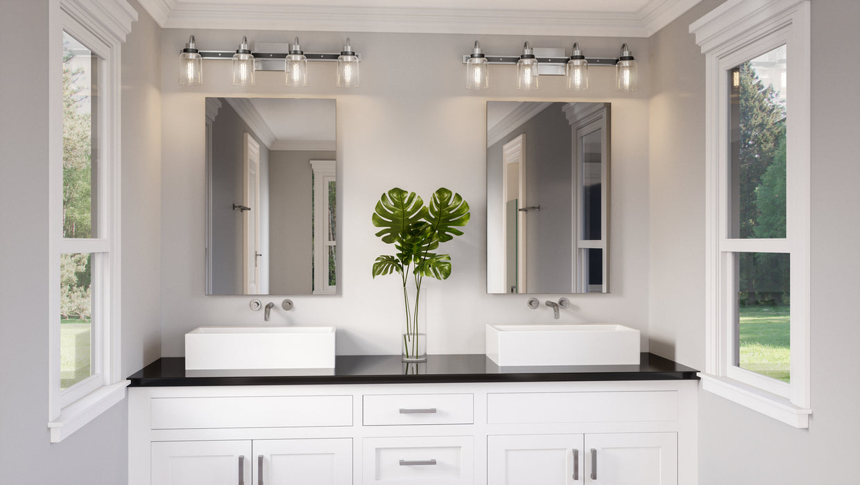 Quoizel AXE8630BN Four Light Bath, Brushed Nickel