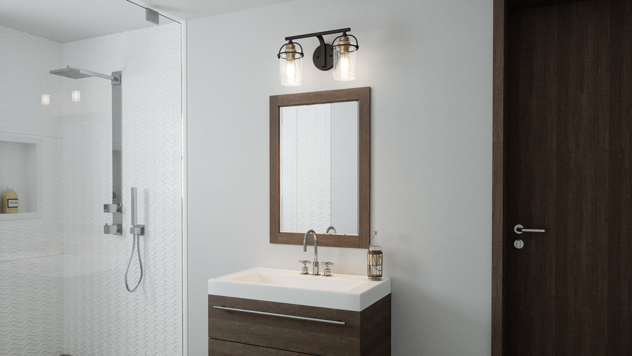 Quoizel EMR8602MBK Two Light Bath, Matte Black