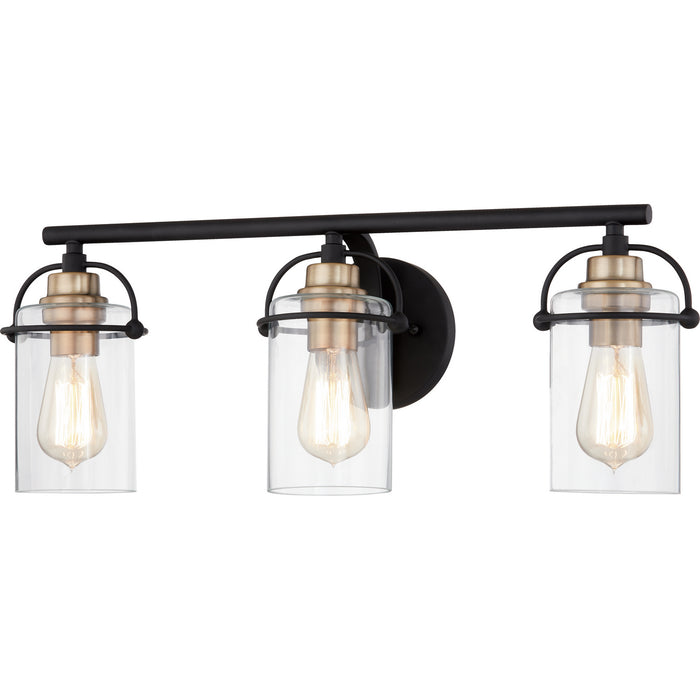 Quoizel EMR8603MBK Three Light Bath, Matte Black