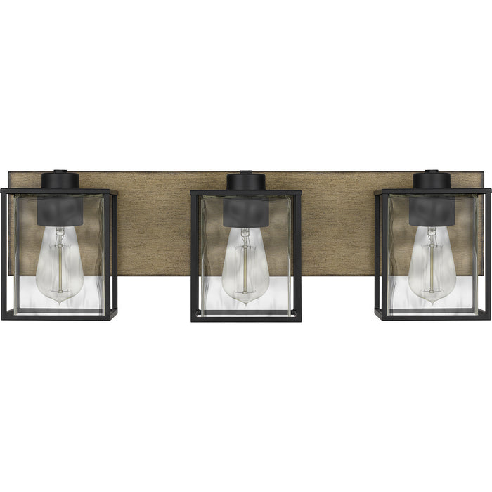 Quoizel HTN8623MBK Three Light Bath, Matte Black