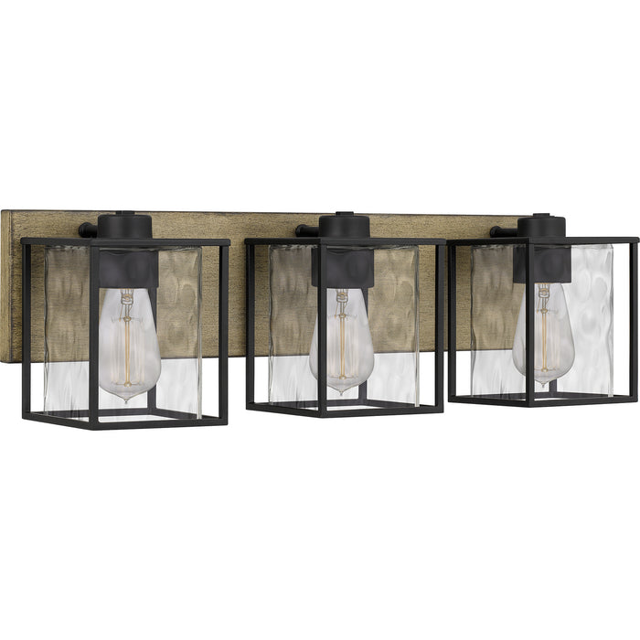 Quoizel HTN8623MBK Three Light Bath, Matte Black