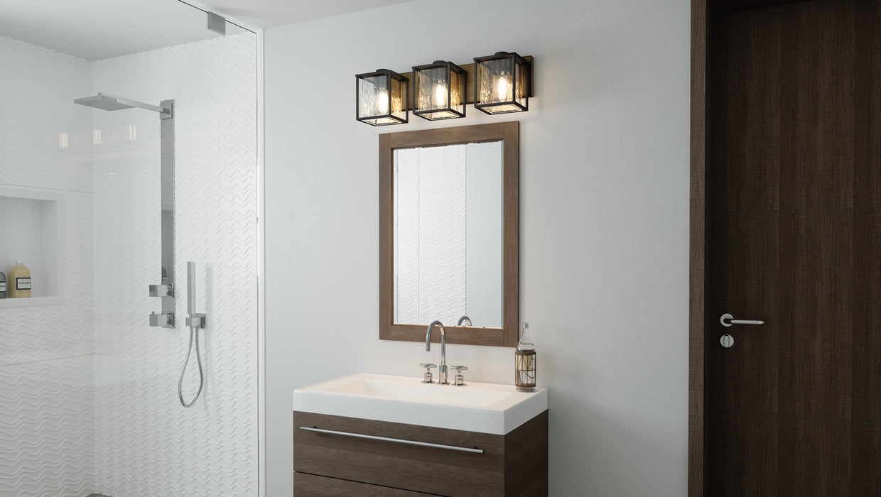 Quoizel HTN8623MBK Three Light Bath, Matte Black