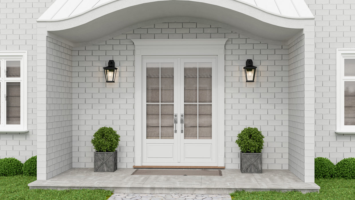 Quoizel JFY8409MBK One Light Outdoor Wall Mount, Matte Black