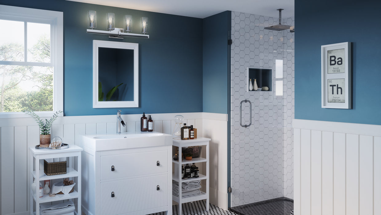 Quoizel KIR8628C Four Light Bath, Polished Chrome
