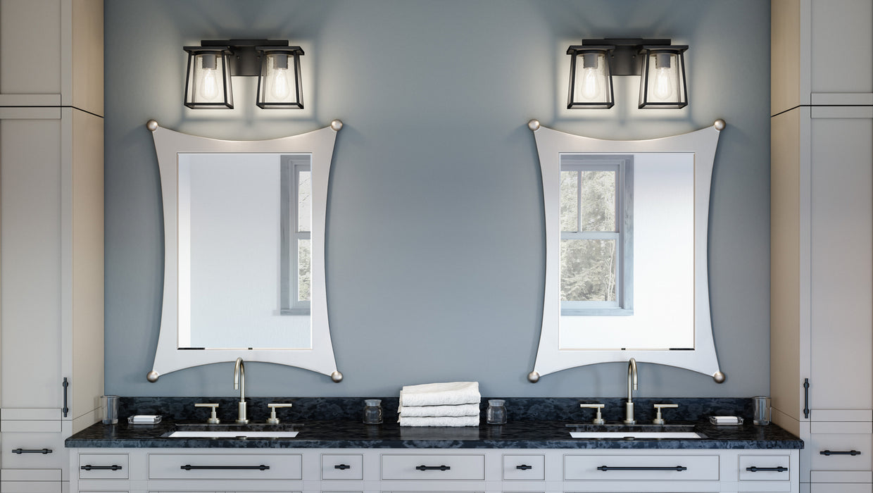 Quoizel LDG8615MBK Two Light Bath, Matte Black