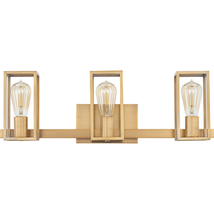 Quoizel LGN8724WS Three Light Bath, Weathered Brass