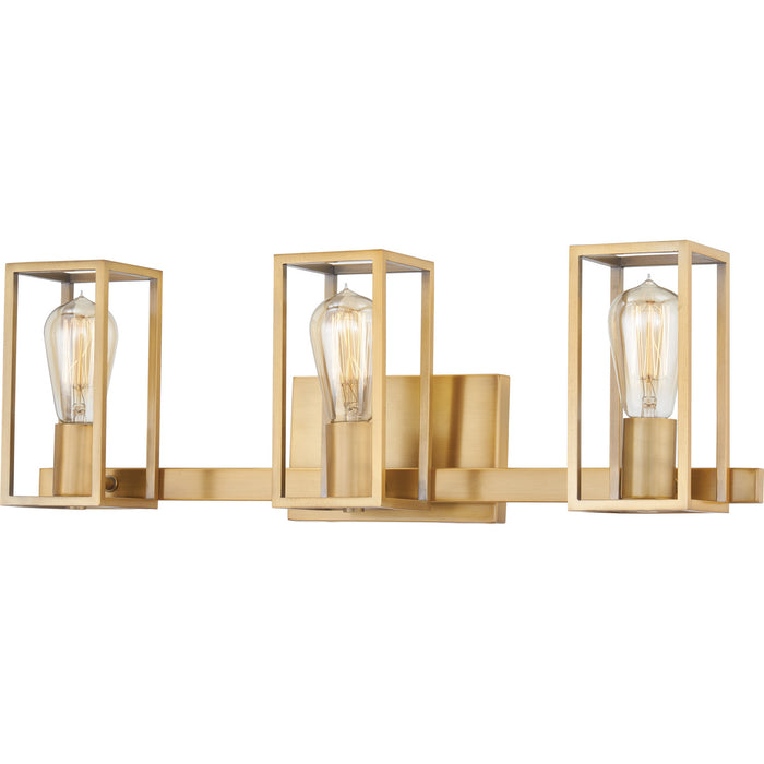 Quoizel LGN8724WS Three Light Bath, Weathered Brass