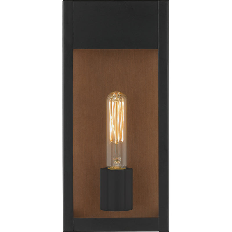 Quoizel MAE8406MBK One Light Outdoor Wall Mount, Matte Black
