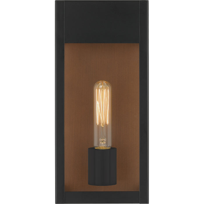 Quoizel MAE8406MBK One Light Outdoor Wall Mount, Matte Black