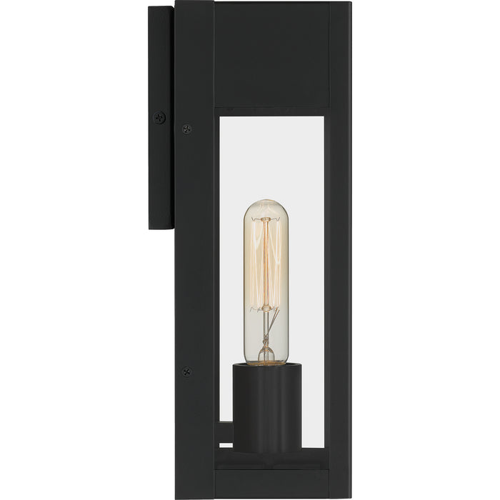 Quoizel MAE8406MBK One Light Outdoor Wall Mount, Matte Black