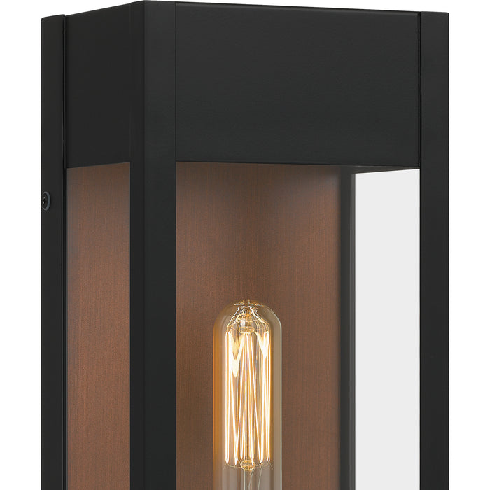 Quoizel MAE8406MBK One Light Outdoor Wall Mount, Matte Black