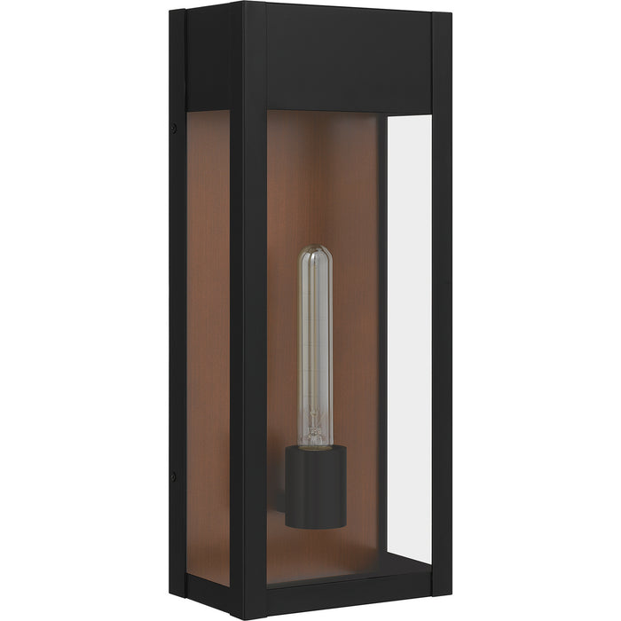 Quoizel MAE8408MBK One Light Outdoor Wall Mount, Matte Black