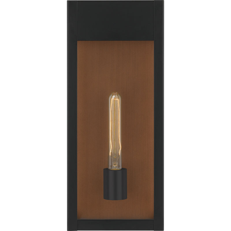 Quoizel MAE8408MBK One Light Outdoor Wall Mount, Matte Black