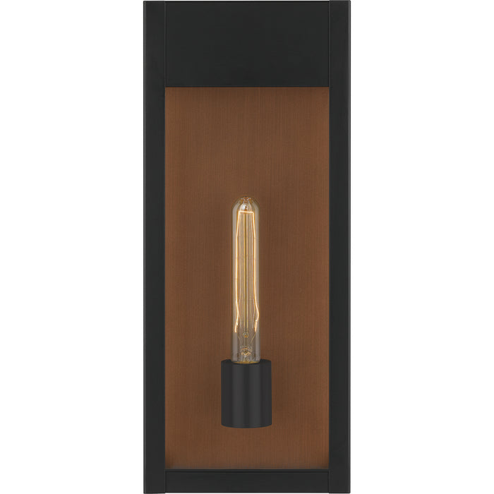 Quoizel MAE8408MBK One Light Outdoor Wall Mount, Matte Black