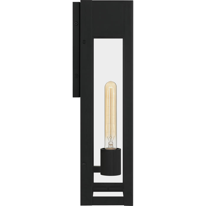 Quoizel MAE8408MBK One Light Outdoor Wall Mount, Matte Black