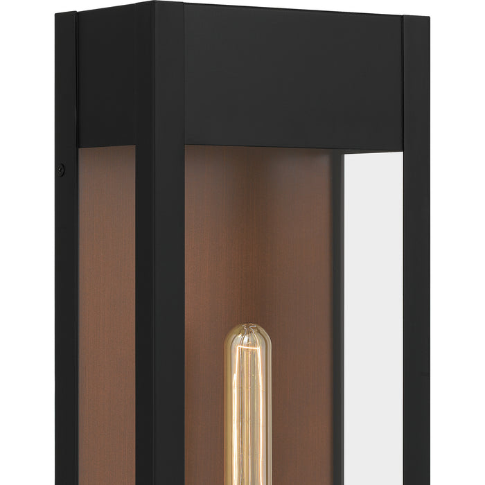 Quoizel MAE8408MBK One Light Outdoor Wall Mount, Matte Black
