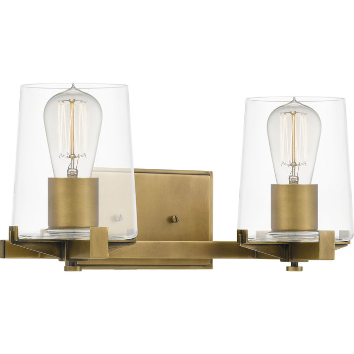 Quoizel PRY8616WS Two Light Bath, Weathered Brass