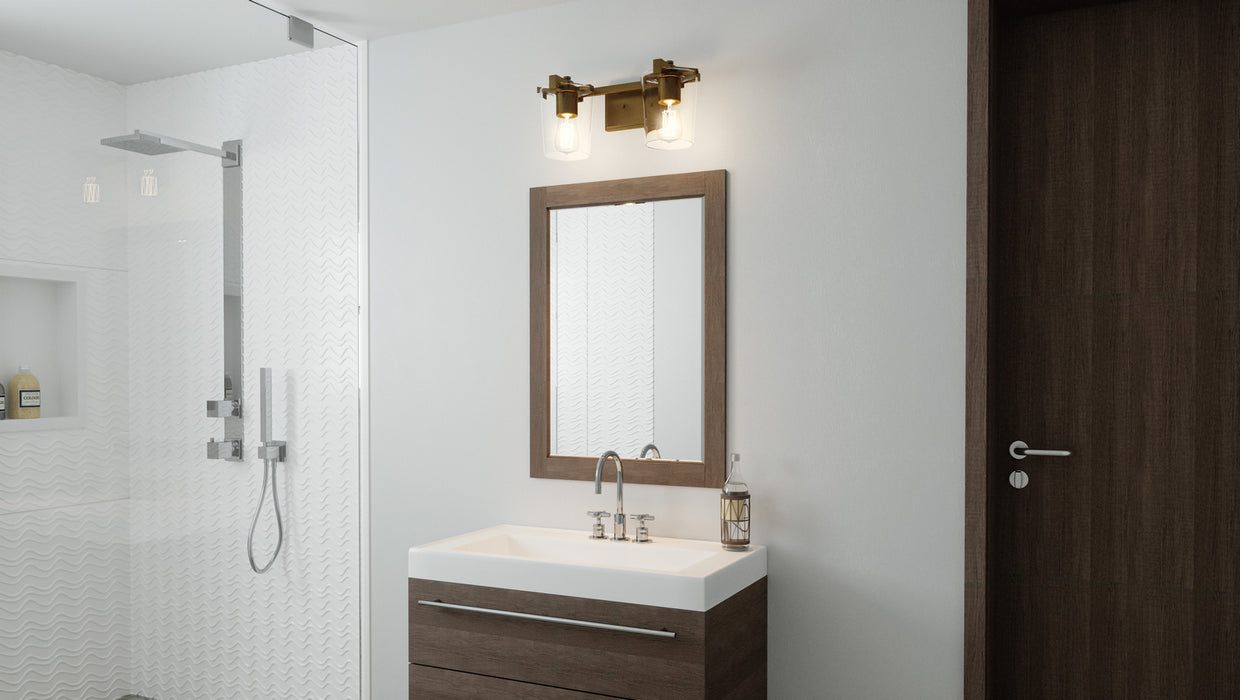 Quoizel PRY8616WS Two Light Bath, Weathered Brass