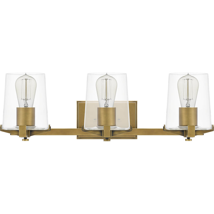 Quoizel PRY8624WS Three Light Bath, Weathered Brass