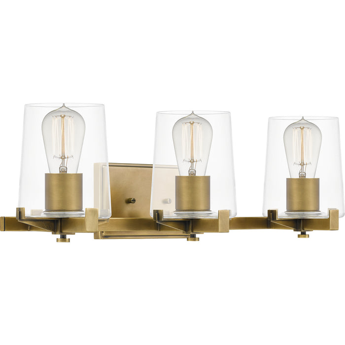Quoizel PRY8624WS Three Light Bath, Weathered Brass