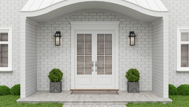 Quoizel RDL8407MB One Light Outdoor Wall Mount, Mottled Black