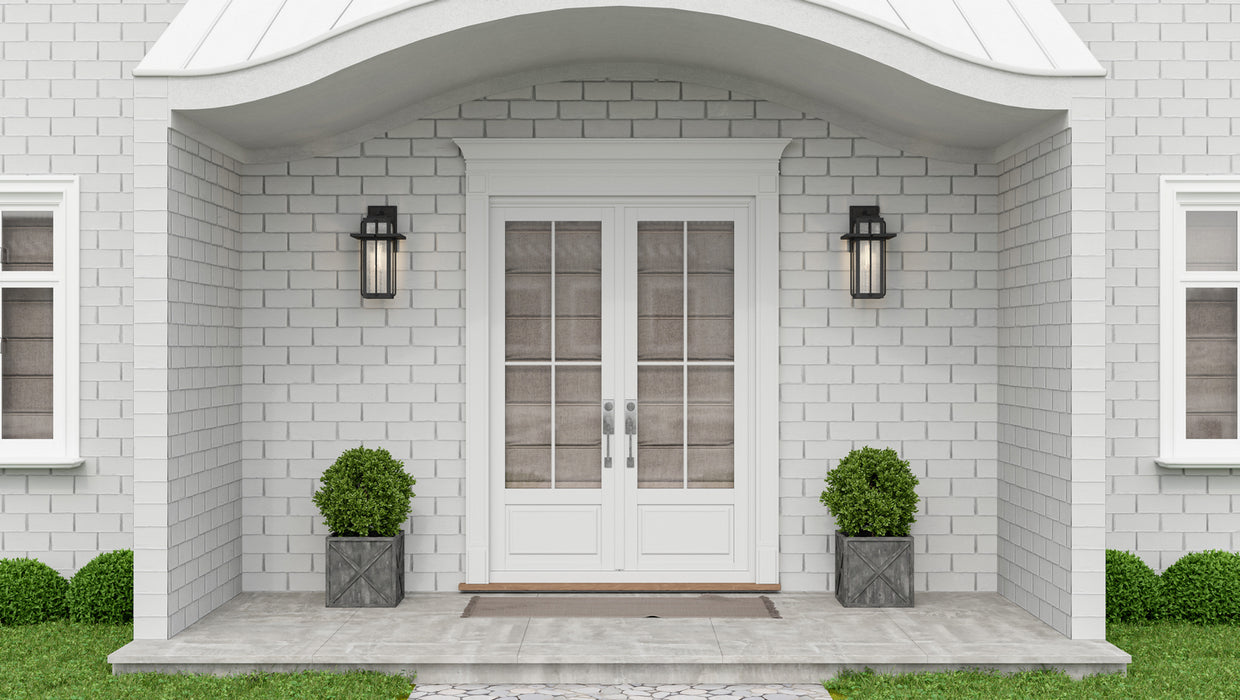 Quoizel RDL8407MB One Light Outdoor Wall Mount, Mottled Black