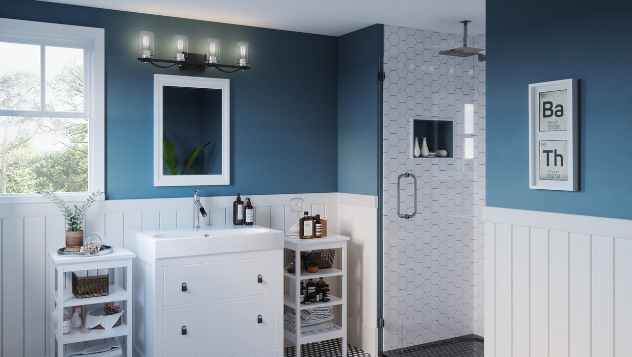 Quoizel SLE8630MBK Four Light Bath, Matte Black