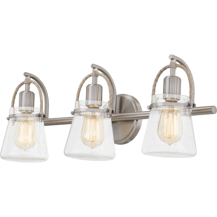 Quoizel STF8624BN Three Light Bath, Brushed Nickel