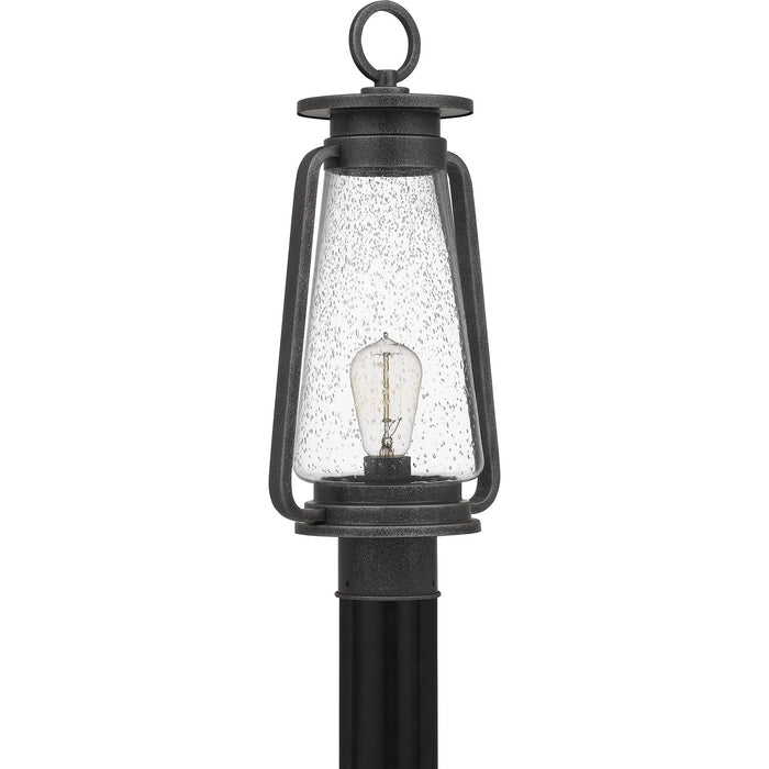Quoizel SUT9009SPB One Light Outdoor Post Mount, Speckled Black