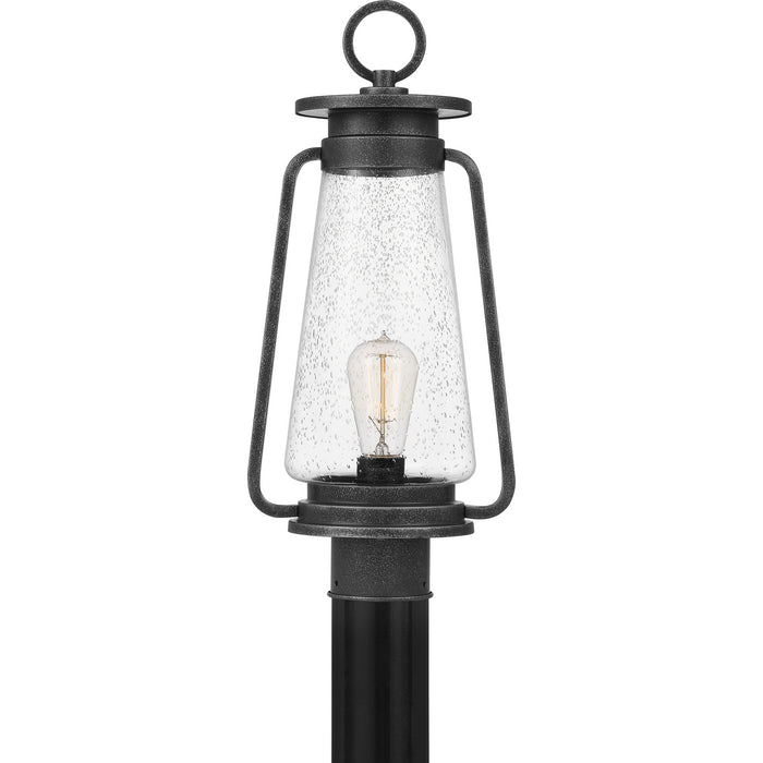 Quoizel SUT9009SPB One Light Outdoor Post Mount, Speckled Black