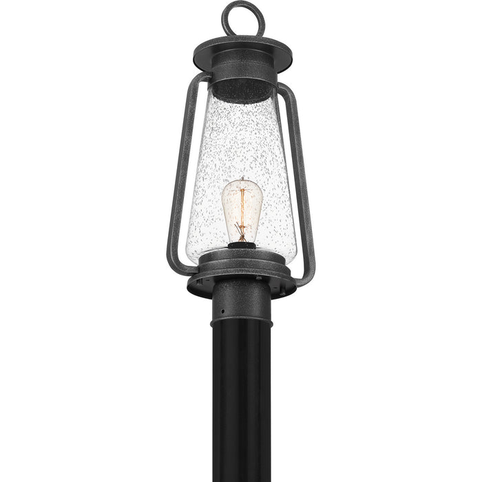 Quoizel SUT9009SPB One Light Outdoor Post Mount, Speckled Black