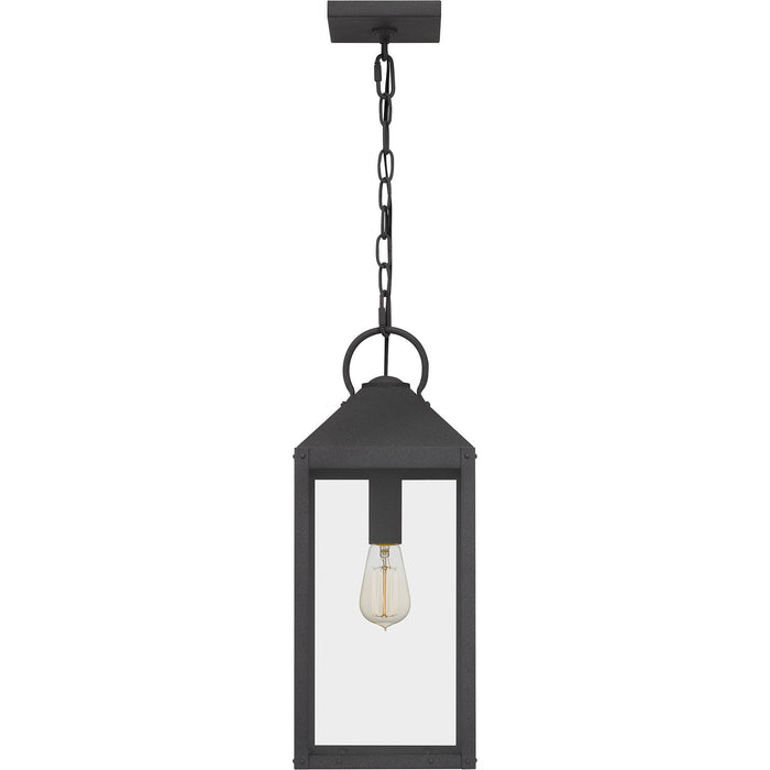 Quoizel TPE1908MB One Light Outdoor Hanging Lantern, Mottled Black