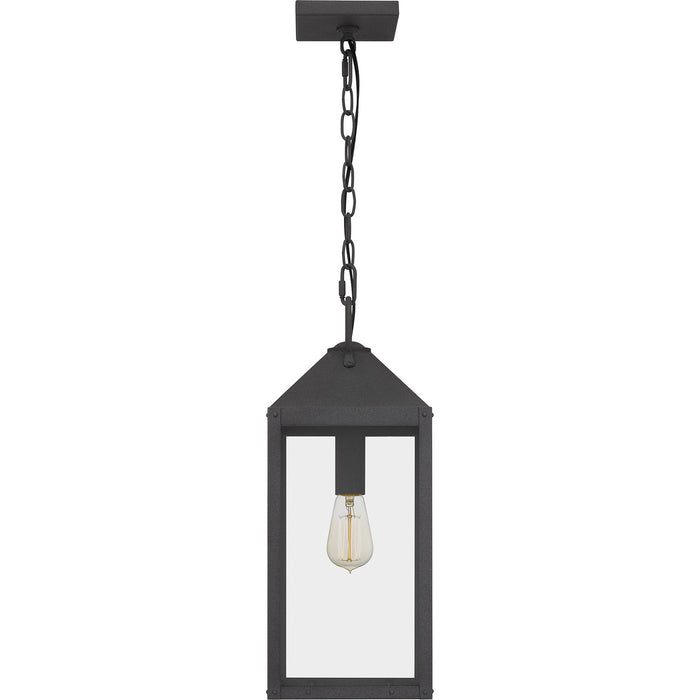 Quoizel TPE1908MB One Light Outdoor Hanging Lantern, Mottled Black