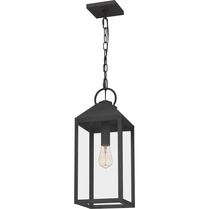 Quoizel TPE1908MB One Light Outdoor Hanging Lantern, Mottled Black