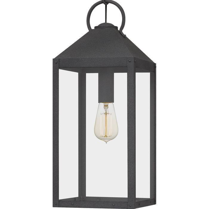 Quoizel TPE1908MB One Light Outdoor Hanging Lantern, Mottled Black