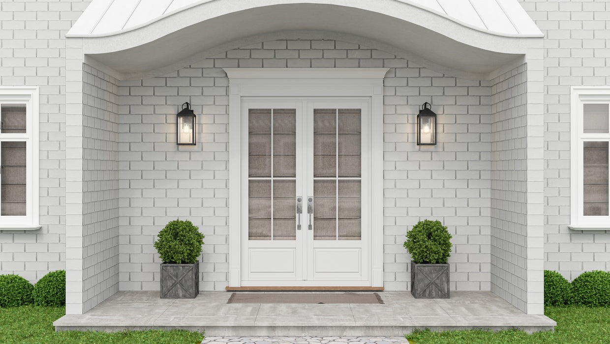 Quoizel TPE8406MB One Light Outdoor Wall Mount, Mottled Black
