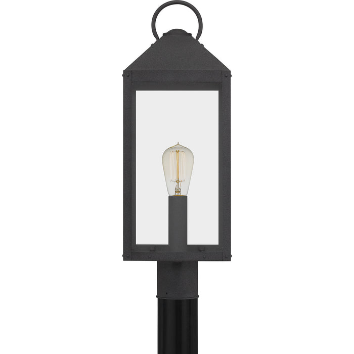 Quoizel TPE9008MB One Light Outdoor Post Mount, Mottled Black