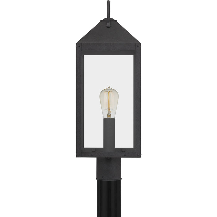 Quoizel TPE9008MB One Light Outdoor Post Mount, Mottled Black