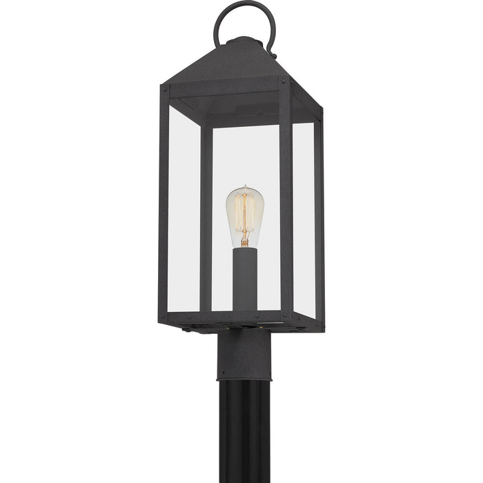 Quoizel TPE9008MB One Light Outdoor Post Mount, Mottled Black
