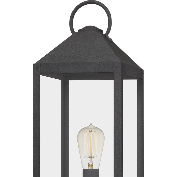 Quoizel TPE9008MB One Light Outdoor Post Mount, Mottled Black