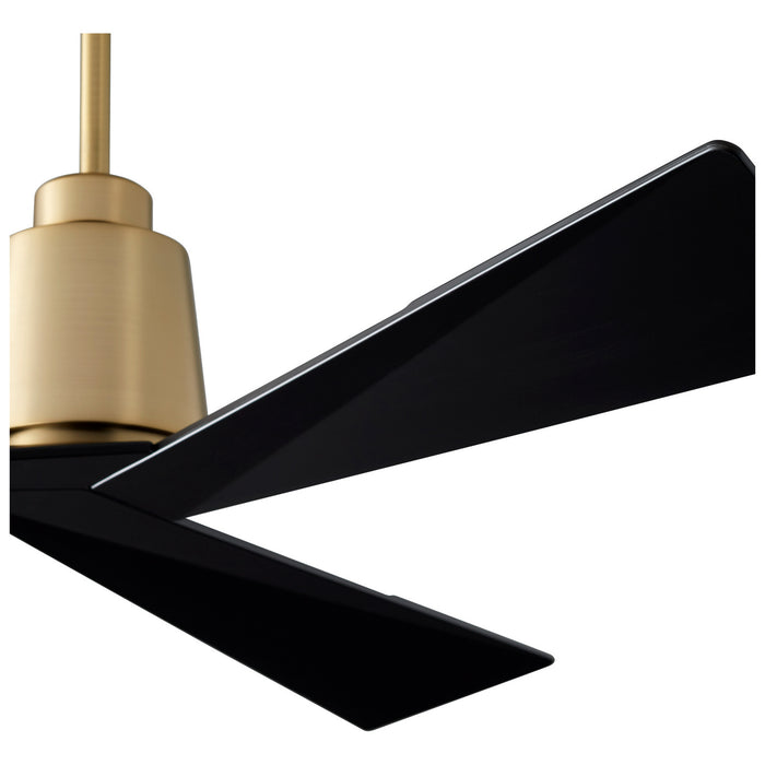 Oxygen 3-113-1540 54" Ceiling Fan, Aged Brass W/ Black Blades