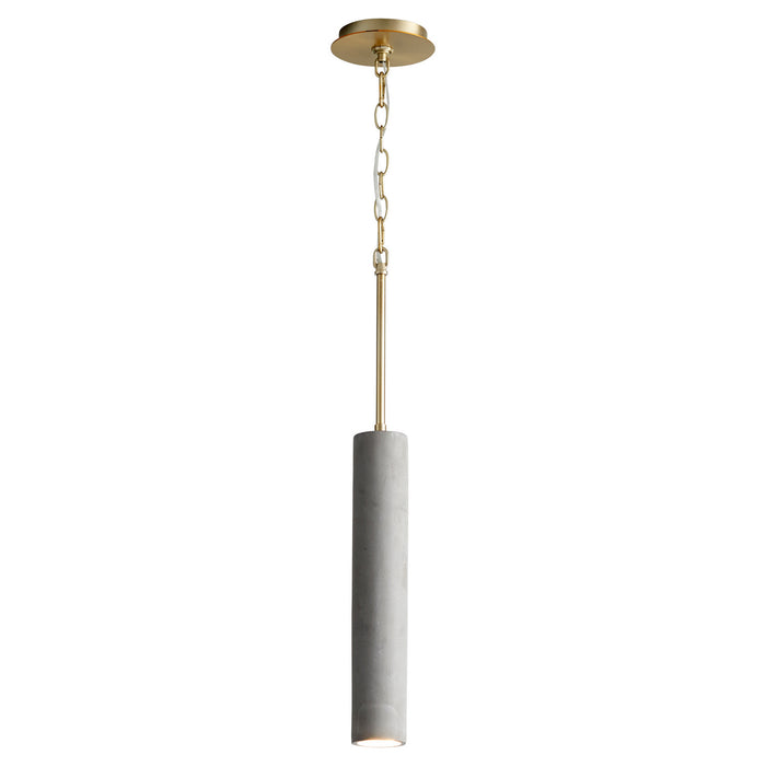 Oxygen 3-614-1540 LED Pendant, Dark Gray / Aged Brass