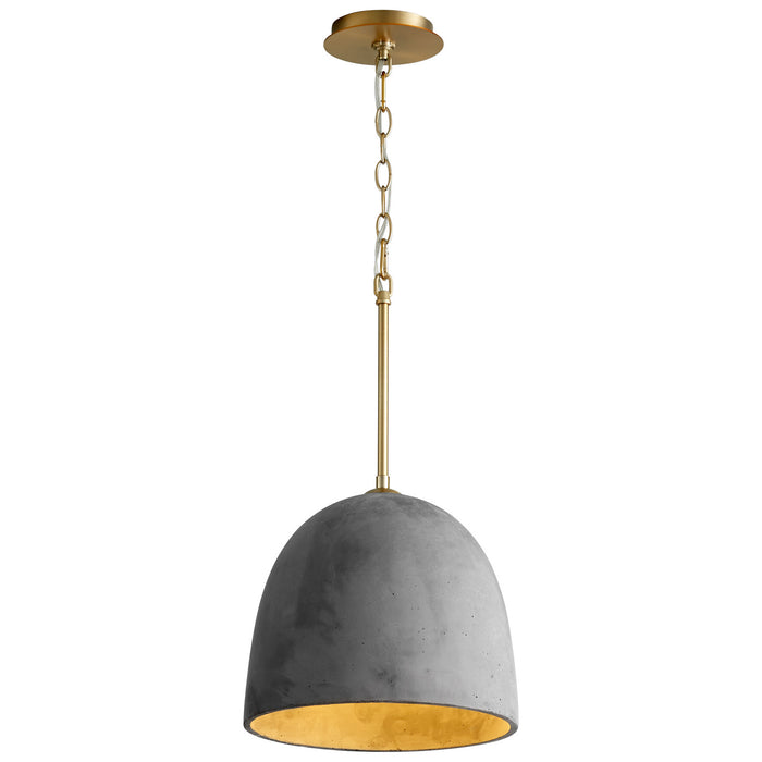 Oxygen 3-641-1540 LED Pendant, Dark Gray / Aged Brass