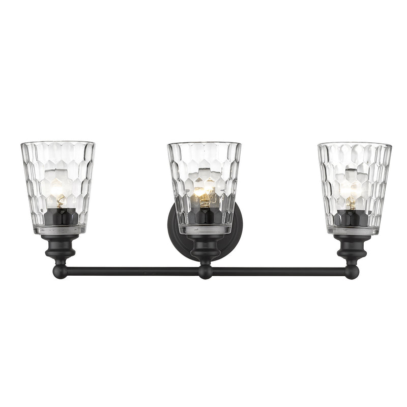 Acclaim Lighting IN40022BK Three Light Vanity, Matte Black