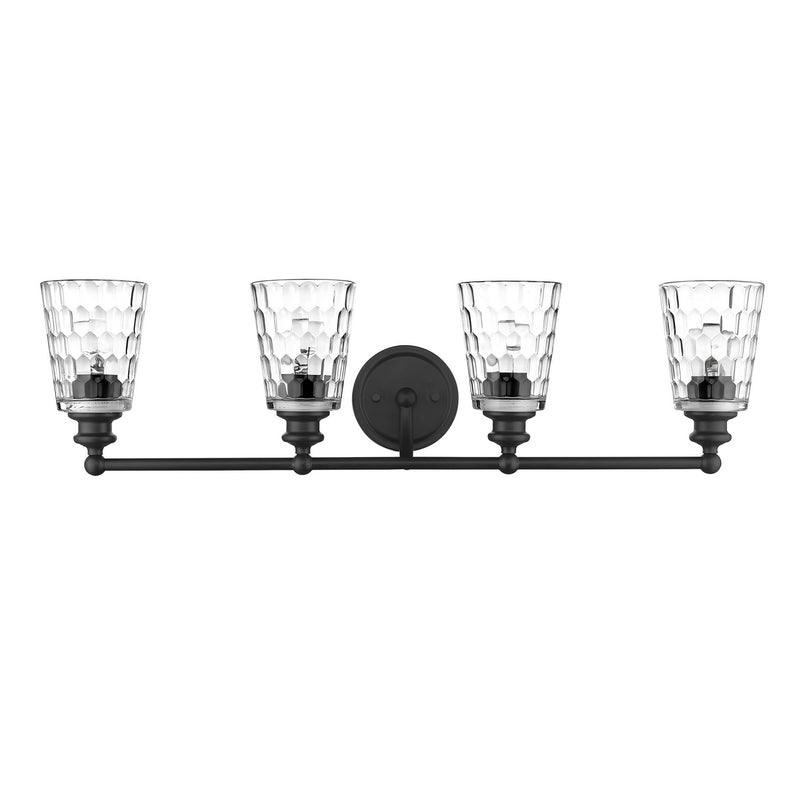Acclaim Lighting IN40023BK Four Light Vanity, Matte Black