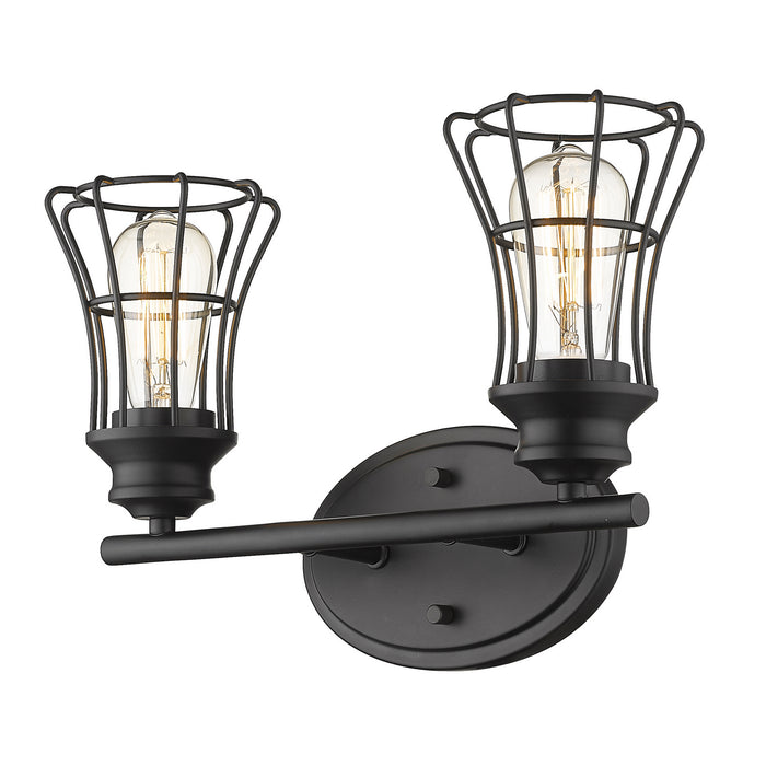 Acclaim Lighting IN41281BK Two Light Vanity, Matte Black