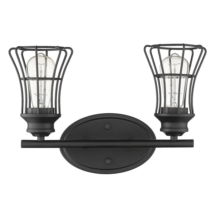 Acclaim Lighting IN41281BK Two Light Vanity, Matte Black